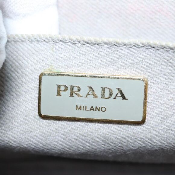 Prada Canapa Grey Canvas Handbag (Pre-Owned) - Picture 8 of 16